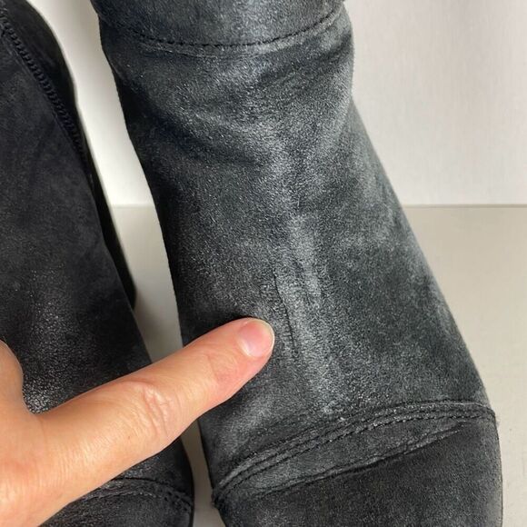 Lucky Brand Laureen Distressed Finish Nubuck Leather Ankle Boots 8.5 - Picture 11 of 12